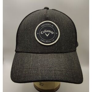 Callaway Golf Hat Cap Charcoal Gray Mesh Back Snapback Embroidered Logo